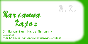 marianna kajos business card